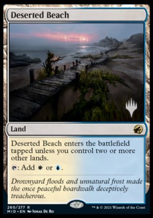 Deserted Beach (Promo Pack) [Innistrad: Midnight Hunt Promos] | Jomio and Rueliete's Cards and Comics