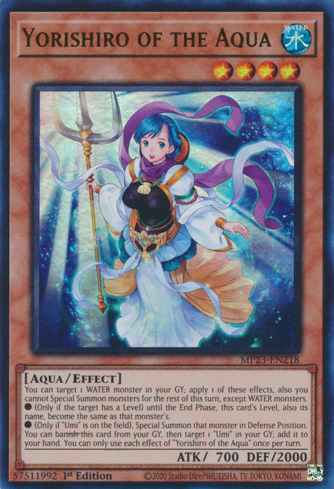 Yorishiro of the Aqua [MP23-EN218] Ultra Rare | Jomio and Rueliete's Cards and Comics