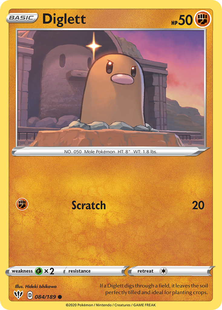 Diglett (084/189) [Sword & Shield: Darkness Ablaze] | Jomio and Rueliete's Cards and Comics