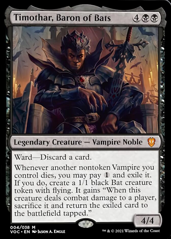 Timothar, Baron of Bats [Innistrad: Crimson Vow Commander] | Jomio and Rueliete's Cards and Comics