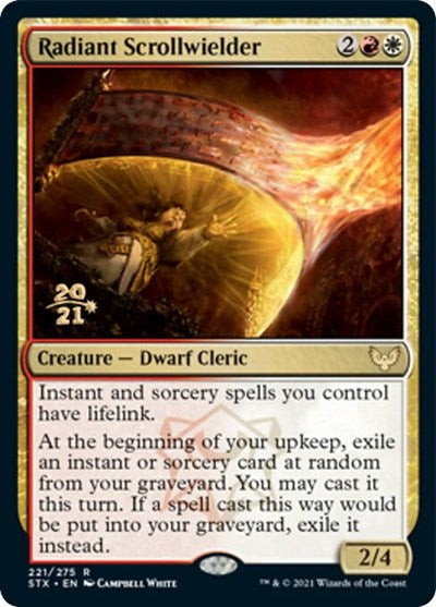 Radiant Scrollwielder [Strixhaven: School of Mages Prerelease Promos] | Jomio and Rueliete's Cards and Comics