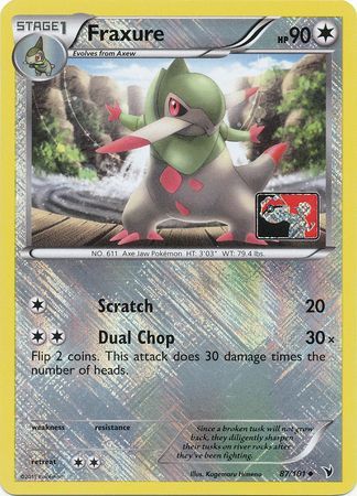 Fraxure (87/101) (League Promo) [Black & White: Noble Victories] | Jomio and Rueliete's Cards and Comics