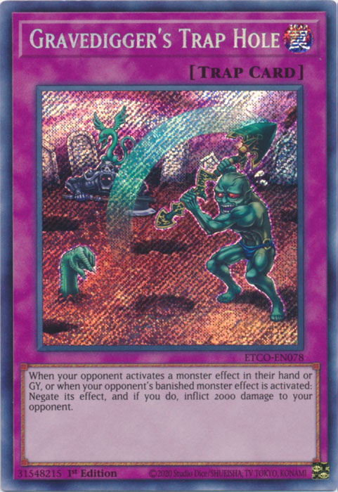 Gravedigger's Trap Hole [ETCO-EN078] Secret Rare | Jomio and Rueliete's Cards and Comics