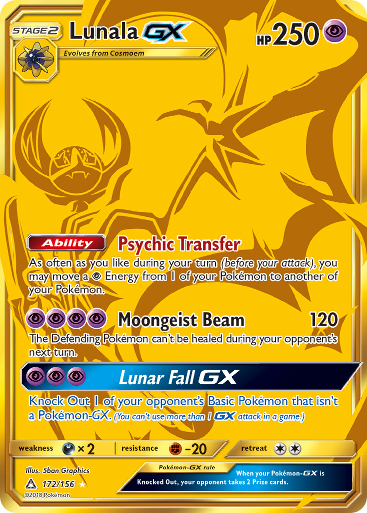Lunala GX (172/156) [Sun & Moon: Ultra Prism] | Jomio and Rueliete's Cards and Comics