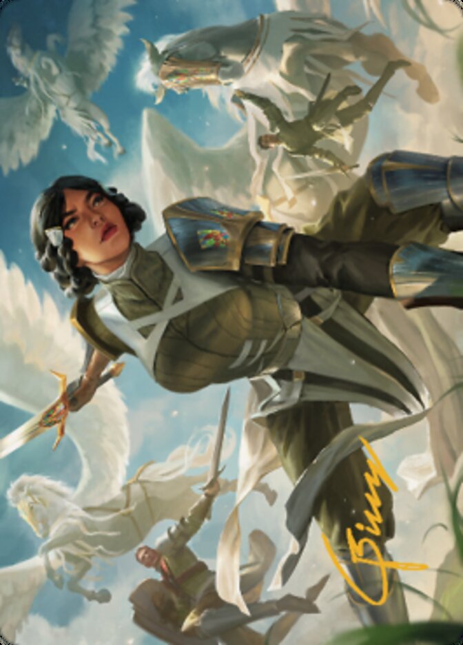Resolute Reinforcements Art (Gold-Stamped Signature) [Dominaria United Art Series] | Jomio and Rueliete's Cards and Comics