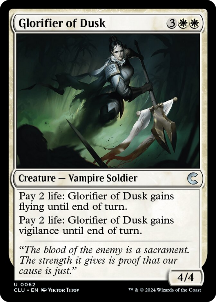 Glorifier of Dusk [Ravnica: Clue Edition] | Jomio and Rueliete's Cards and Comics