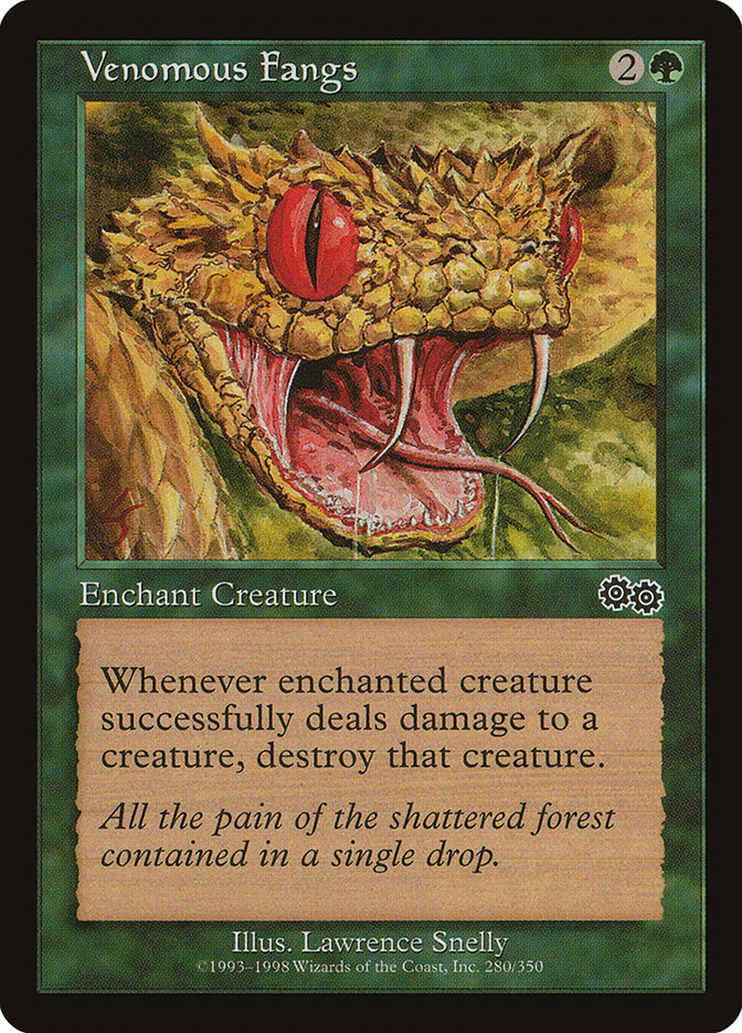 Venomous Fangs [Urza's Saga] | Jomio and Rueliete's Cards and Comics
