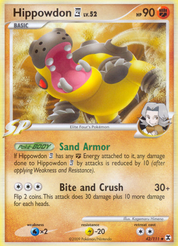 Hippowdon (42/111) [Platinum: Rising Rivals] | Jomio and Rueliete's Cards and Comics