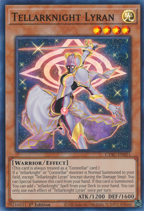 Tellarknight Lyran [CYAC-EN021] Super Rare | Jomio and Rueliete's Cards and Comics
