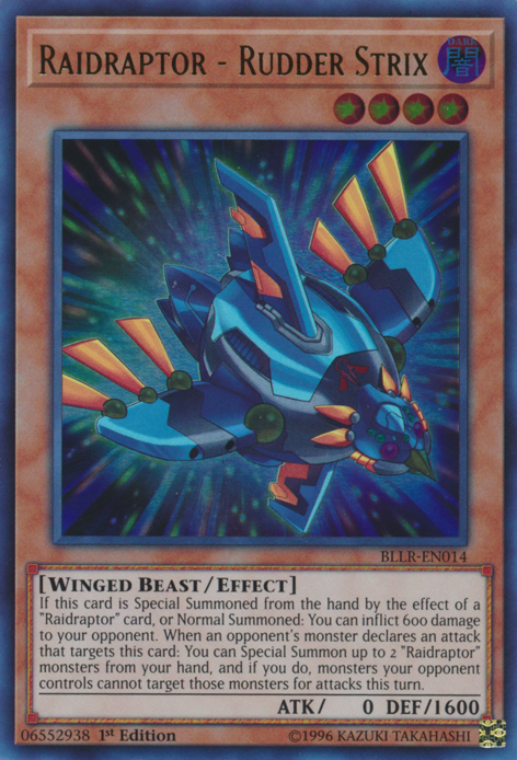 Raidraptor - Rudder Strix [BLLR-EN014] Ultra Rare | Jomio and Rueliete's Cards and Comics