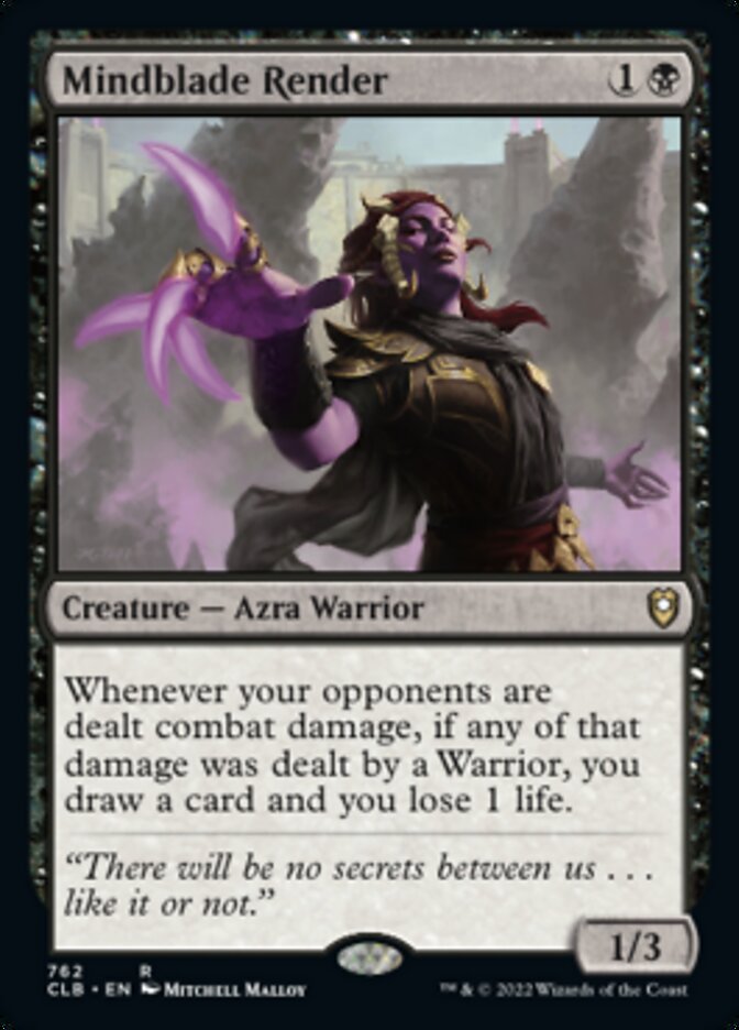 Mindblade Render [Commander Legends: Battle for Baldur's Gate] | Jomio and Rueliete's Cards and Comics