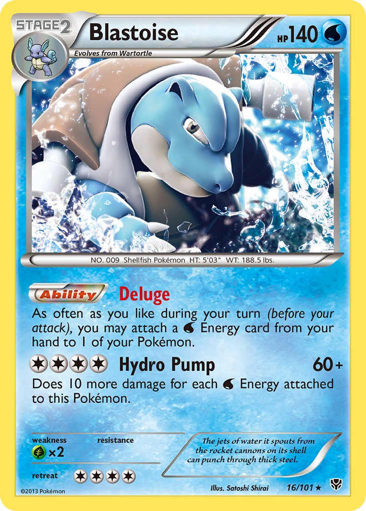 Blastoise (16/101) (Cosmos Holo) (Blister Exclusive) [Black & White: Plasma Blast] | Jomio and Rueliete's Cards and Comics