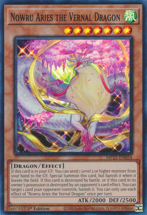 Nowru Aries the Vernal Dragon [MP23-EN054] Super Rare | Jomio and Rueliete's Cards and Comics