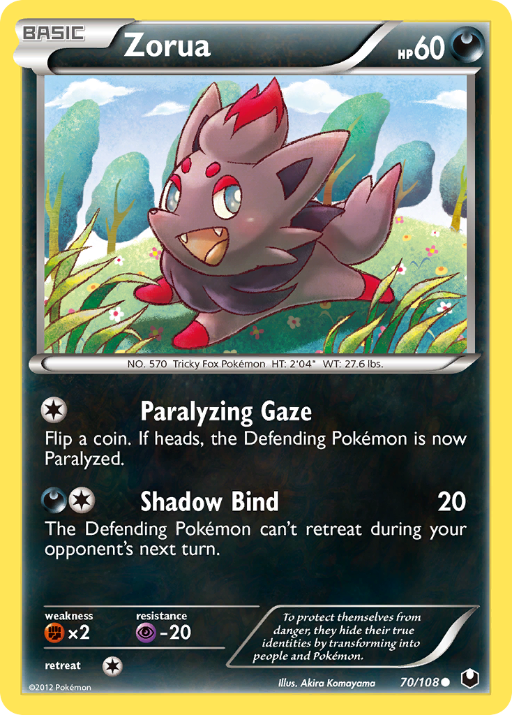 Zorua (70/108) [Black & White: Dark Explorers] | Jomio and Rueliete's Cards and Comics
