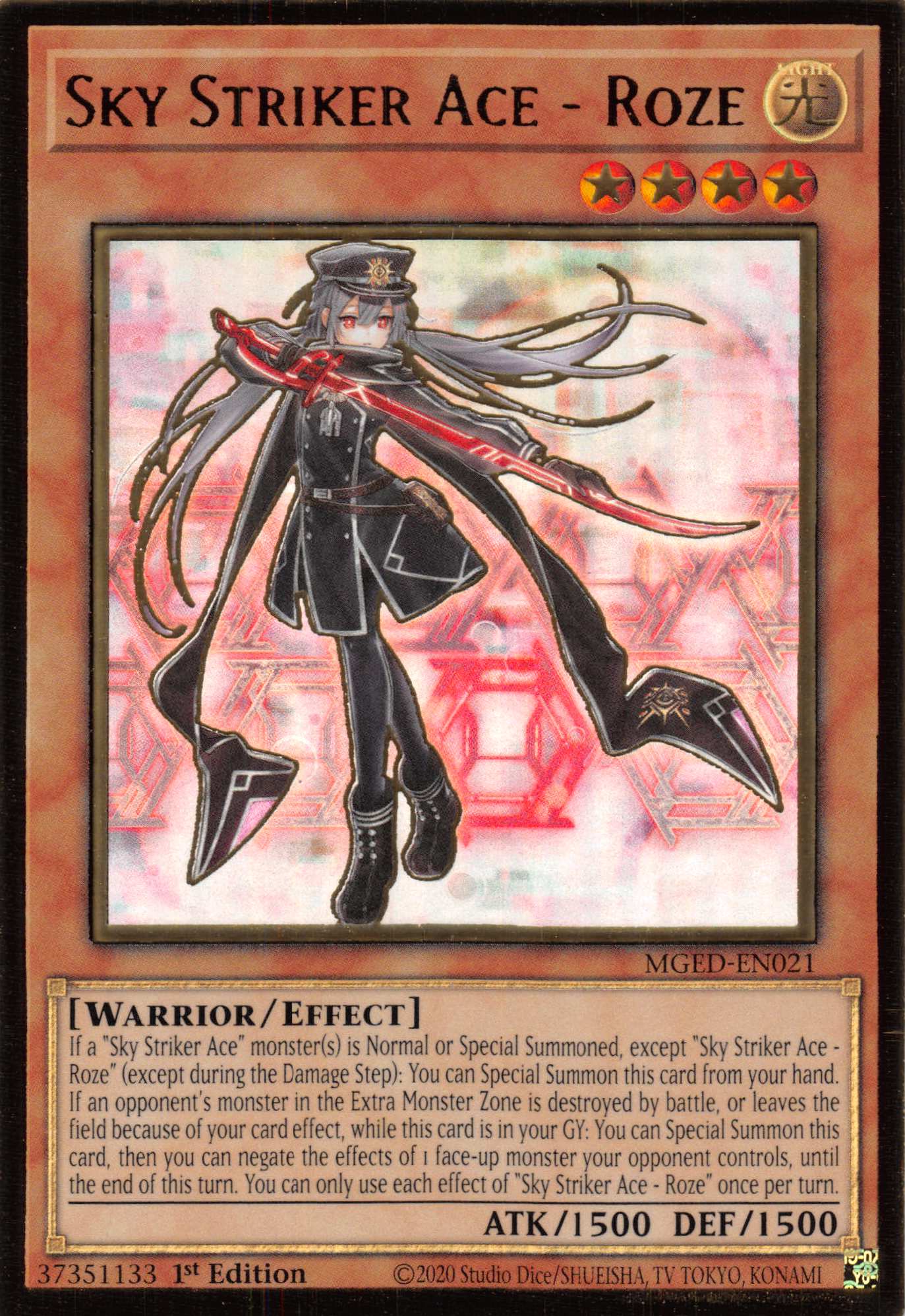 Sky Striker Ace - Roze [MGED-EN021] Gold Rare | Jomio and Rueliete's Cards and Comics