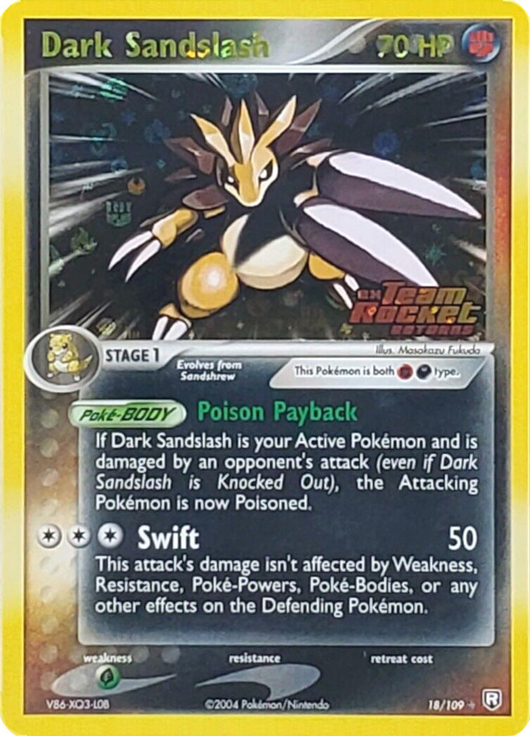 Dark Sandslash (18/109) (Stamped) [EX: Team Rocket Returns] | Jomio and Rueliete's Cards and Comics