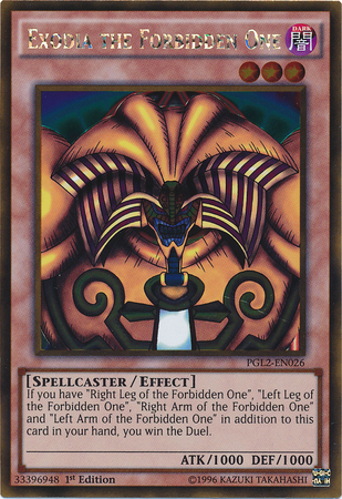 Exodia the Forbidden One [PGL2-EN026] Gold Rare | Jomio and Rueliete's Cards and Comics
