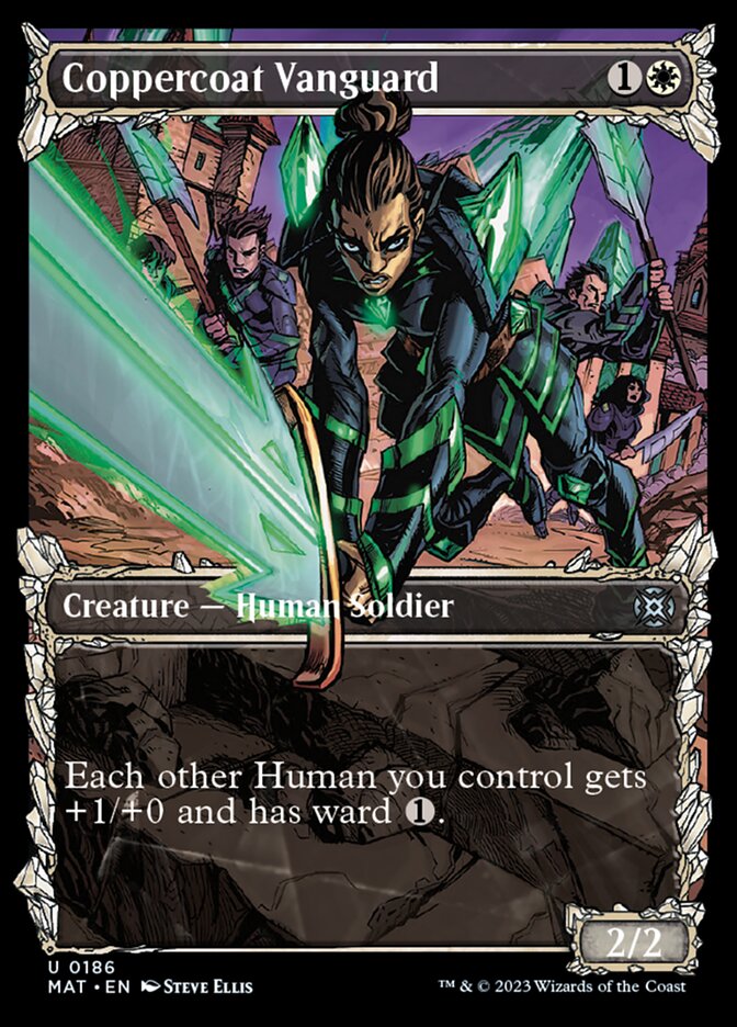 Coppercoat Vanguard (Showcase Halo Foil) [March of the Machine: The Aftermath] | Jomio and Rueliete's Cards and Comics