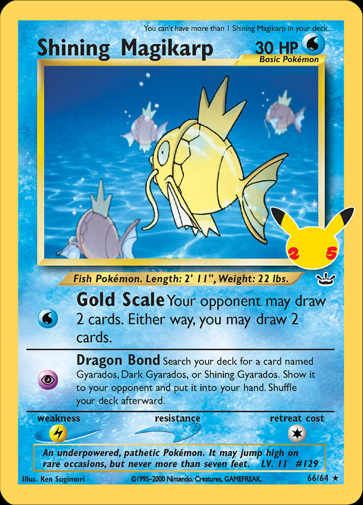 Shining Magikarp (66/64) [Celebrations: 25th Anniversary - Classic Collection] | Jomio and Rueliete's Cards and Comics