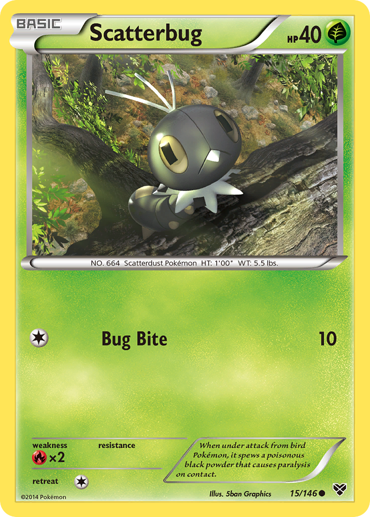 Scatterbug (15/146) [XY: Base Set] | Jomio and Rueliete's Cards and Comics