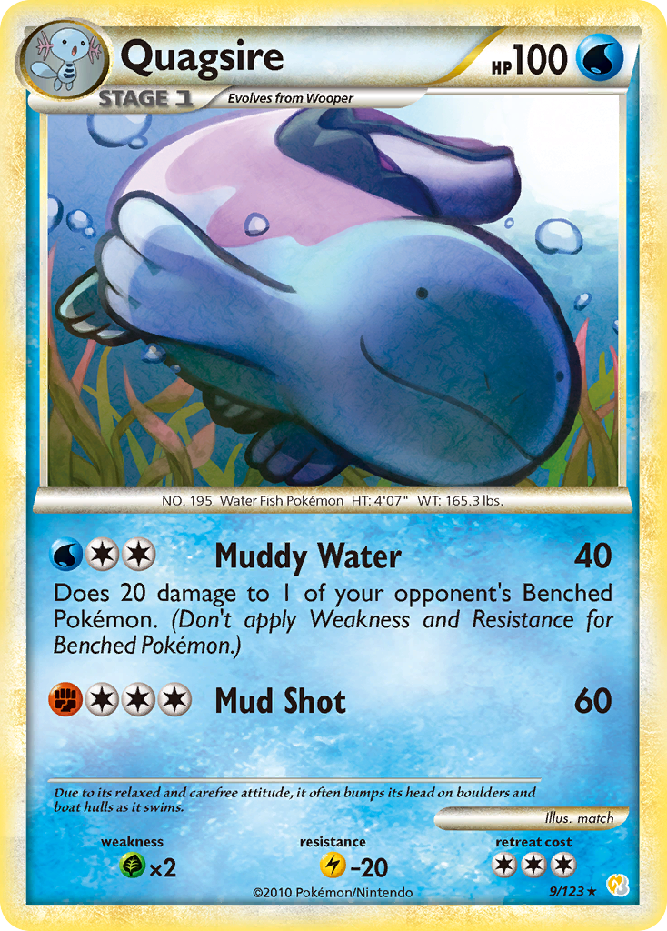 Quagsire (9/123) [HeartGold & SoulSilver: Base Set] | Jomio and Rueliete's Cards and Comics