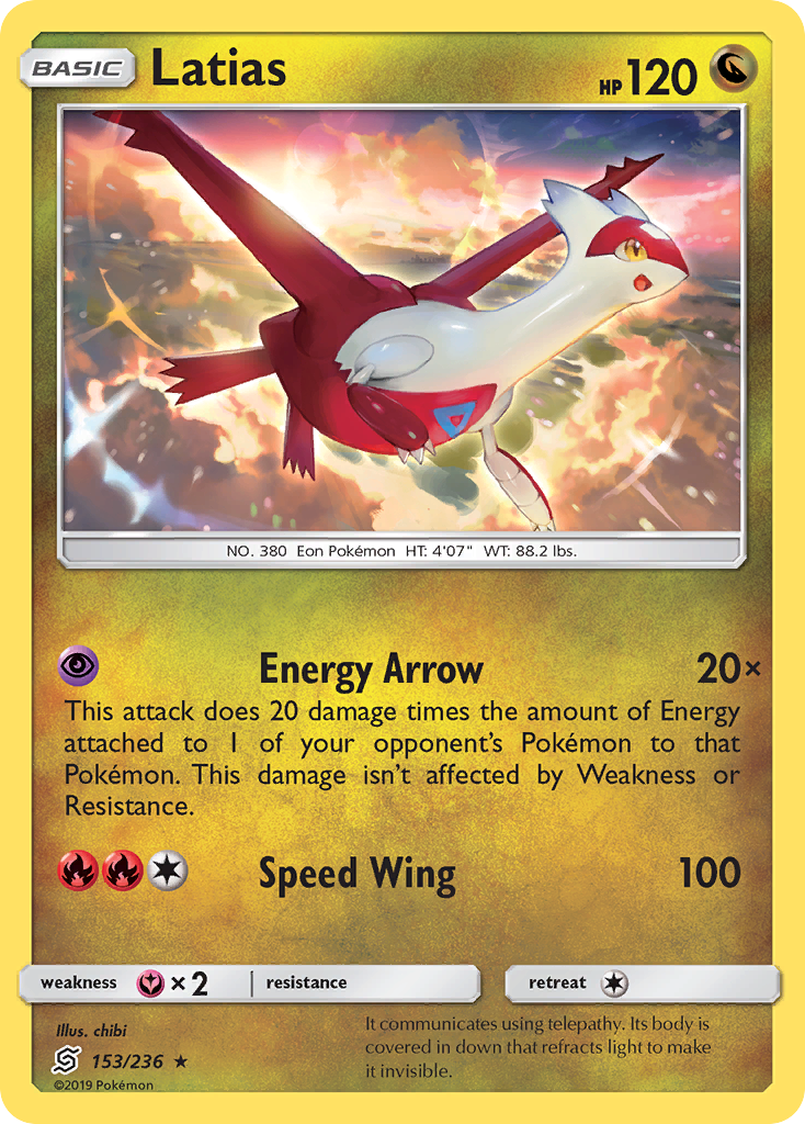 Latias (153/236) [Sun & Moon: Unified Minds] | Jomio and Rueliete's Cards and Comics