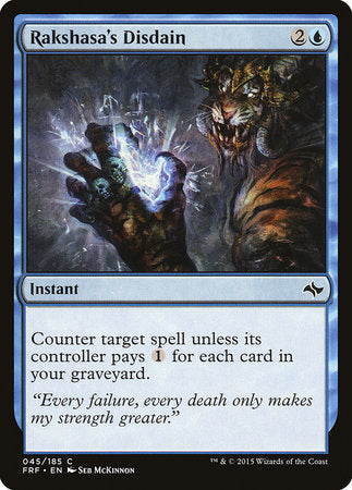 Rakshasa's Disdain [Fate Reforged] | Jomio and Rueliete's Cards and Comics
