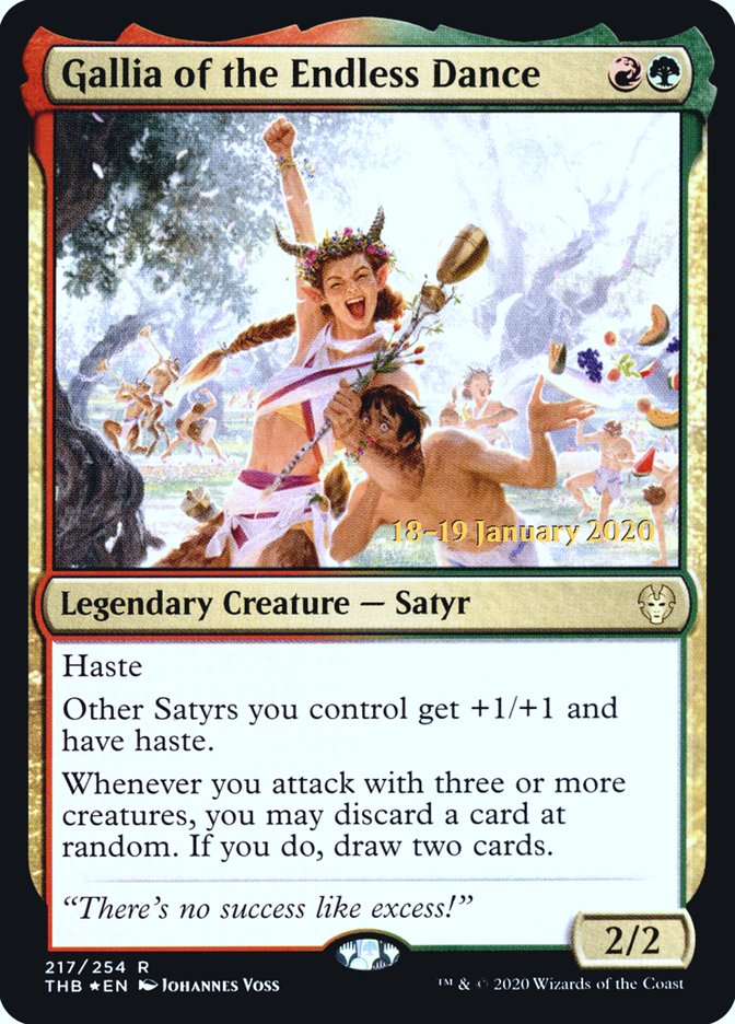 Gallia of the Endless Dance [Theros Beyond Death Prerelease Promos] | Jomio and Rueliete's Cards and Comics