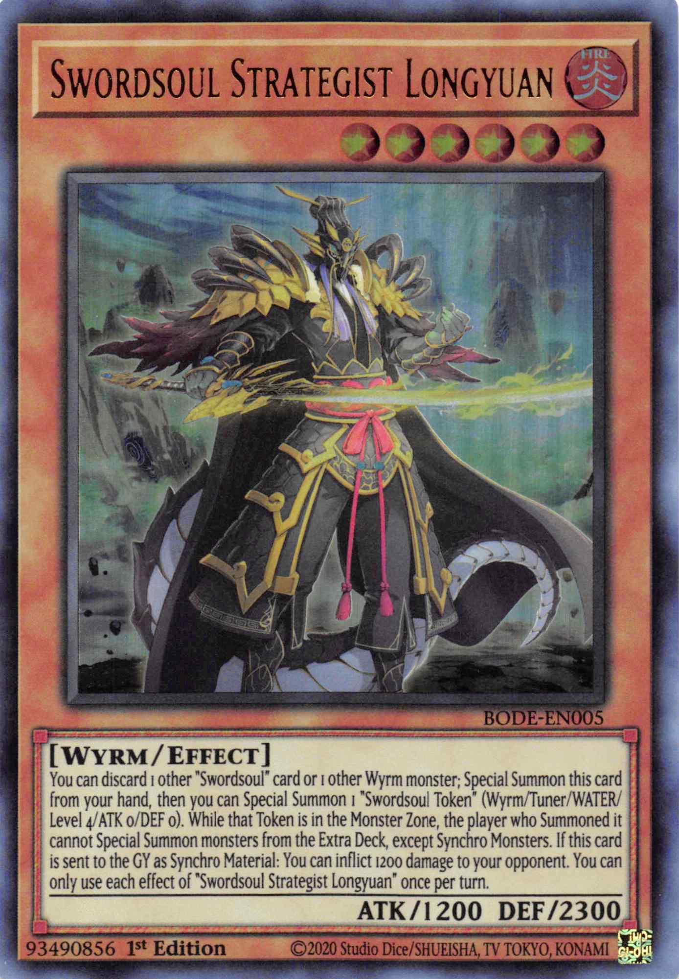 Swordsoul Strategist Longyuan [BODE-EN005] Ultra Rare | Jomio and Rueliete's Cards and Comics