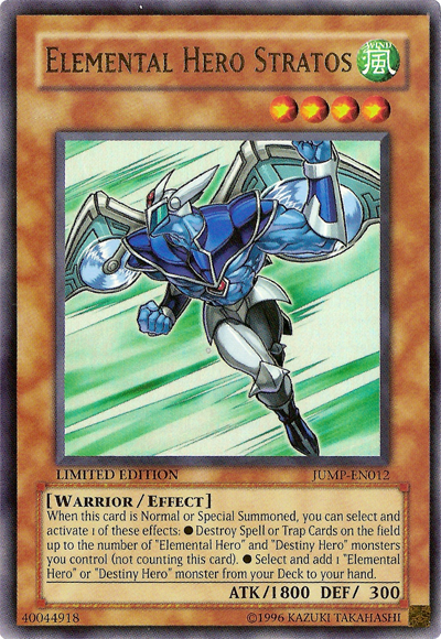 Elemental Hero Stratos [JUMP-EN012] Ultra Rare | Jomio and Rueliete's Cards and Comics