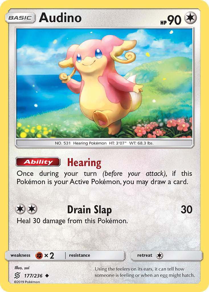 Audino (177/236) [Sun & Moon: Unified Minds] | Jomio and Rueliete's Cards and Comics