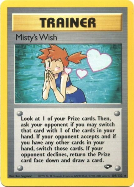 Misty's Wish (108/132) [Gym Challenge Unlimited] | Jomio and Rueliete's Cards and Comics