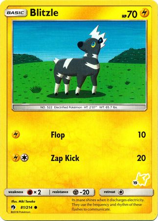 Blitzle (81/214) (Pikachu Stamp #19) [Battle Academy 2020] | Jomio and Rueliete's Cards and Comics