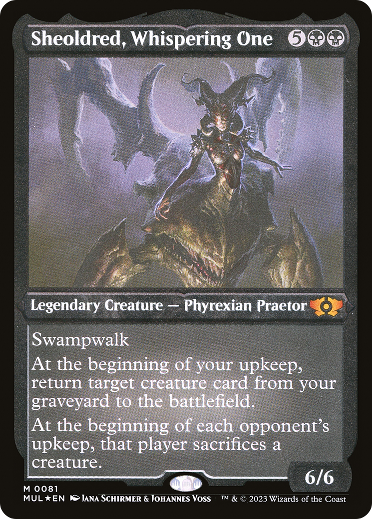 Sheoldred, Whispering One (Foil Etched) [Multiverse Legends] | Jomio and Rueliete's Cards and Comics