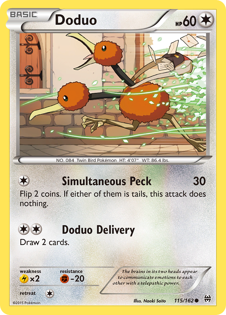 Doduo (115/162) [XY: BREAKthrough] | Jomio and Rueliete's Cards and Comics