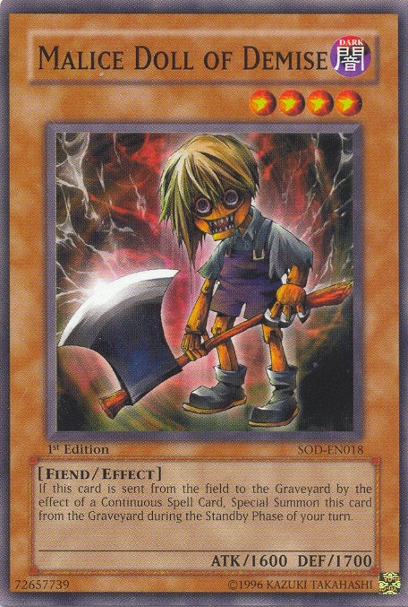 Malice Doll of Demise [SOD-EN018] Common | Jomio and Rueliete's Cards and Comics