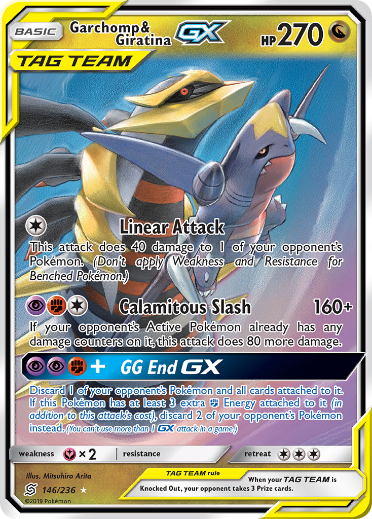 Garchomp & Giratina GX (146/236) [Sun & Moon: Unified Minds] | Jomio and Rueliete's Cards and Comics