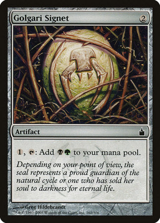 Golgari Signet [Ravnica: City of Guilds] | Jomio and Rueliete's Cards and Comics