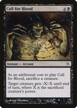 Call for Blood [Betrayers of Kamigawa] | Jomio and Rueliete's Cards and Comics