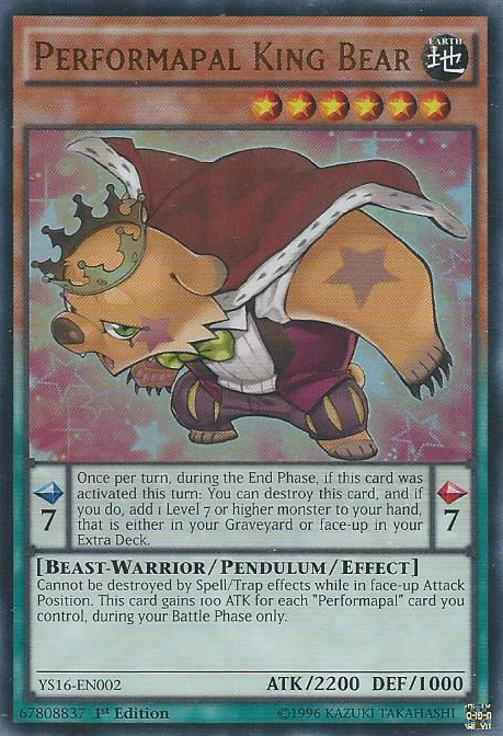 Performapal King Bear [YS16-EN002] Ultra Rare | Jomio and Rueliete's Cards and Comics