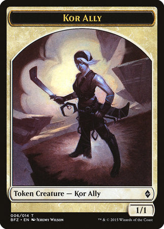 Kor Ally Token [Battle for Zendikar Tokens] | Jomio and Rueliete's Cards and Comics