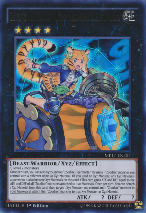 Zoodiac Tigermortar [MP17-EN207] Ultra Rare | Jomio and Rueliete's Cards and Comics