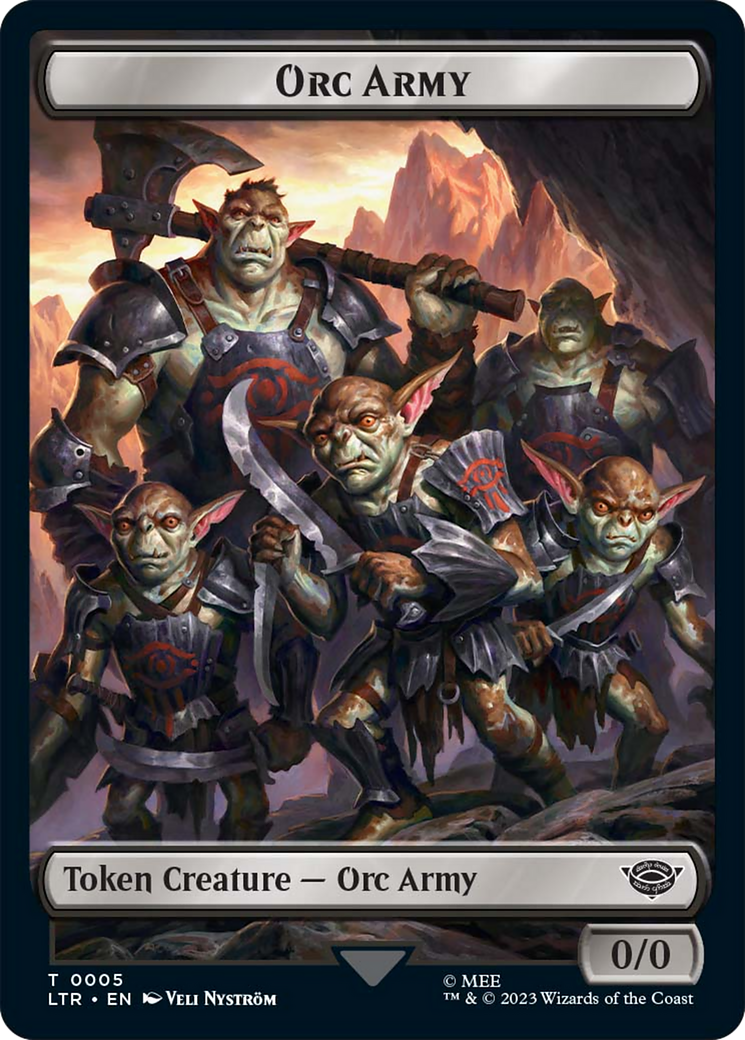 Food (09) // Orc Army (05) Double-Sided Token [The Lord of the Rings: Tales of Middle-Earth Tokens] | Jomio and Rueliete's Cards and Comics