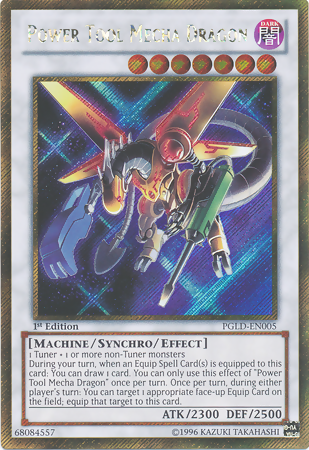 Power Tool Mecha Dragon [PGLD-EN005] Gold Secret Rare | Jomio and Rueliete's Cards and Comics