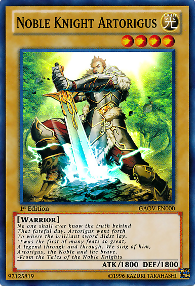 Noble Knight Artorigus [GAOV-EN000] Super Rare – Jomio and Rueliete's Cards  and Comics