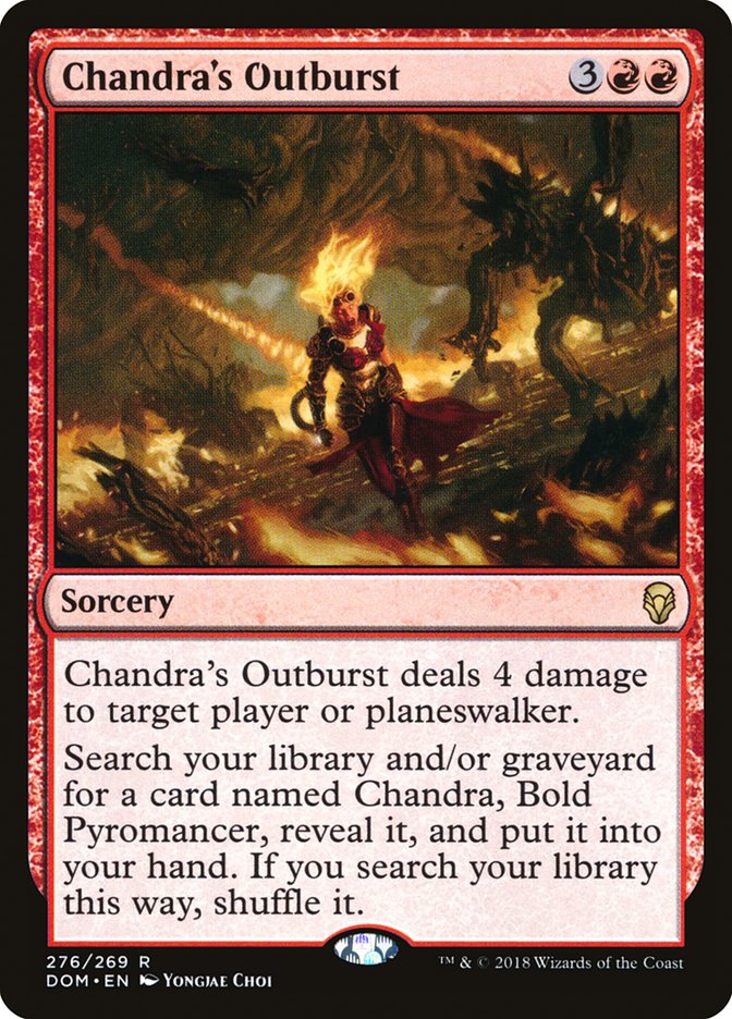 Chandra's Outburst [Dominaria] | Jomio and Rueliete's Cards and Comics