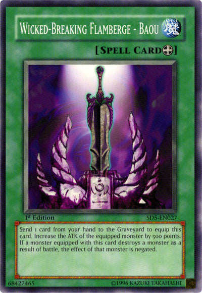 Wicked-Breaking Flamberge - Baou [SD5-EN027] Common | Jomio and Rueliete's Cards and Comics