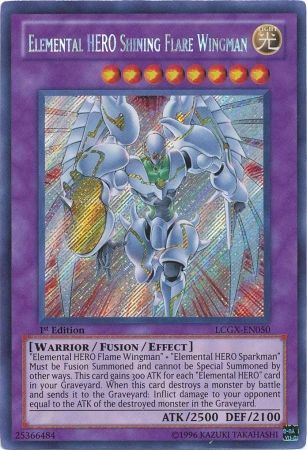 Elemental HERO Shining Flare Wingman [LCGX-EN050] Secret Rare | Jomio and Rueliete's Cards and Comics