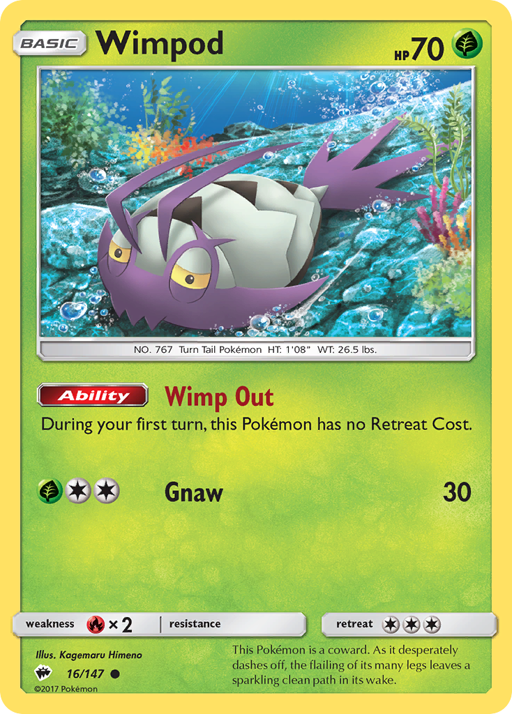 Wimpod (16/147) [Sun & Moon: Burning Shadows] | Jomio and Rueliete's Cards and Comics
