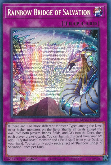 Rainbow Bridge of Salvation [MP22-EN270] Prismatic Secret Rare | Jomio and Rueliete's Cards and Comics